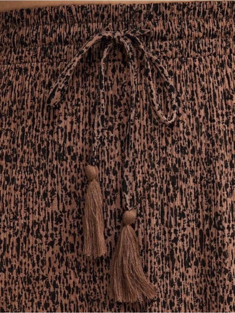 Torrid Bohemian Leopard Print Tiered Maxi Skirt Tassel Drawstring - 0X - NWT! - Picture 6 of 10